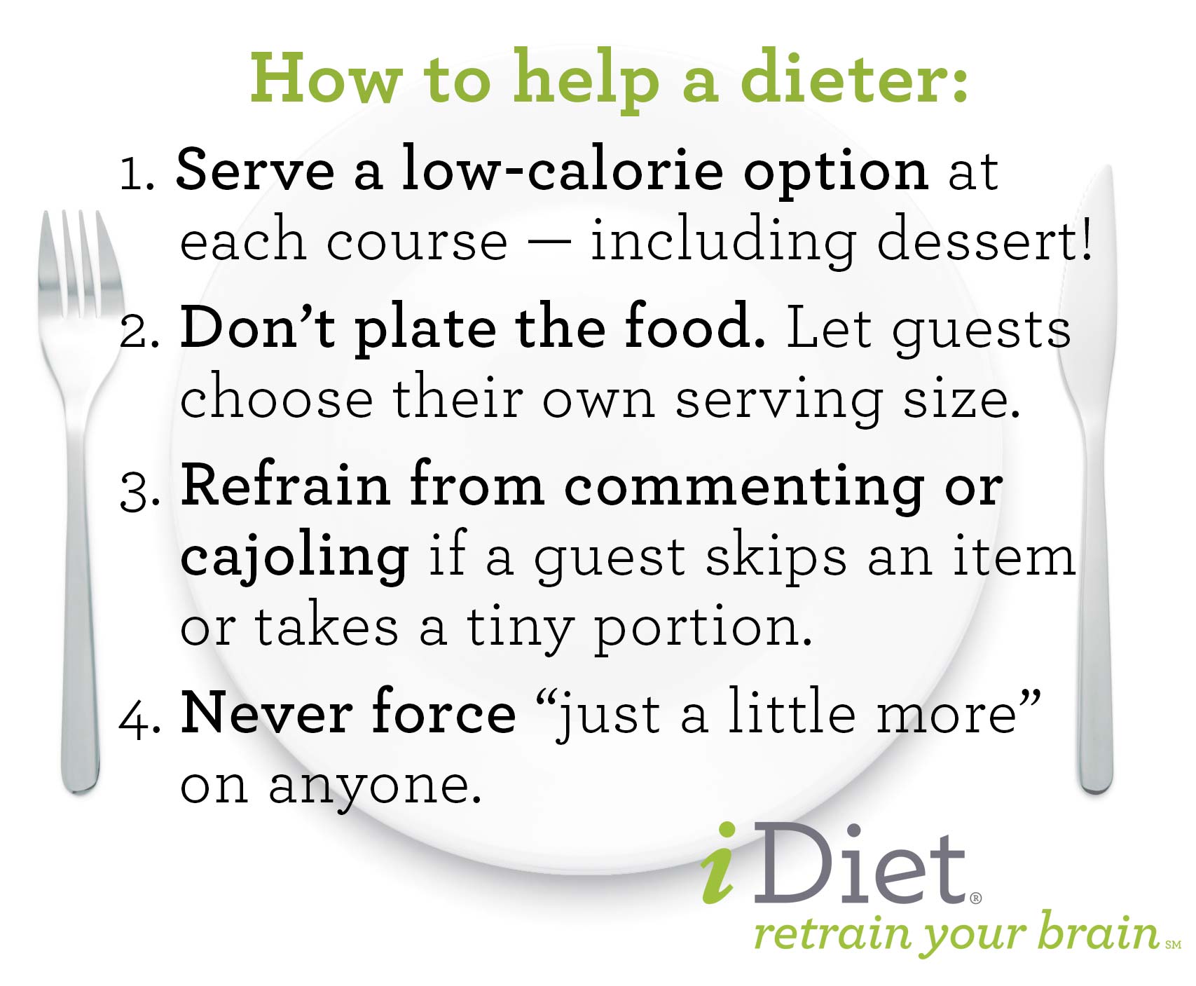 How to Help a Dieter - 3 tips